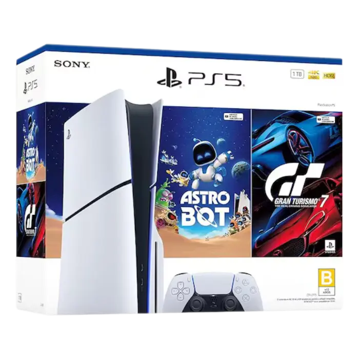 Consola PlayStation 5 Slim 1TB - Astro Bot/Gran Turismo 7 Bundle - Formato Disco