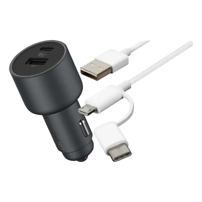 Xiaomi 67W Car Charger (USB-A + Type-C) + Xiaomi Mi 2-In 1 Usb Cable 100cm