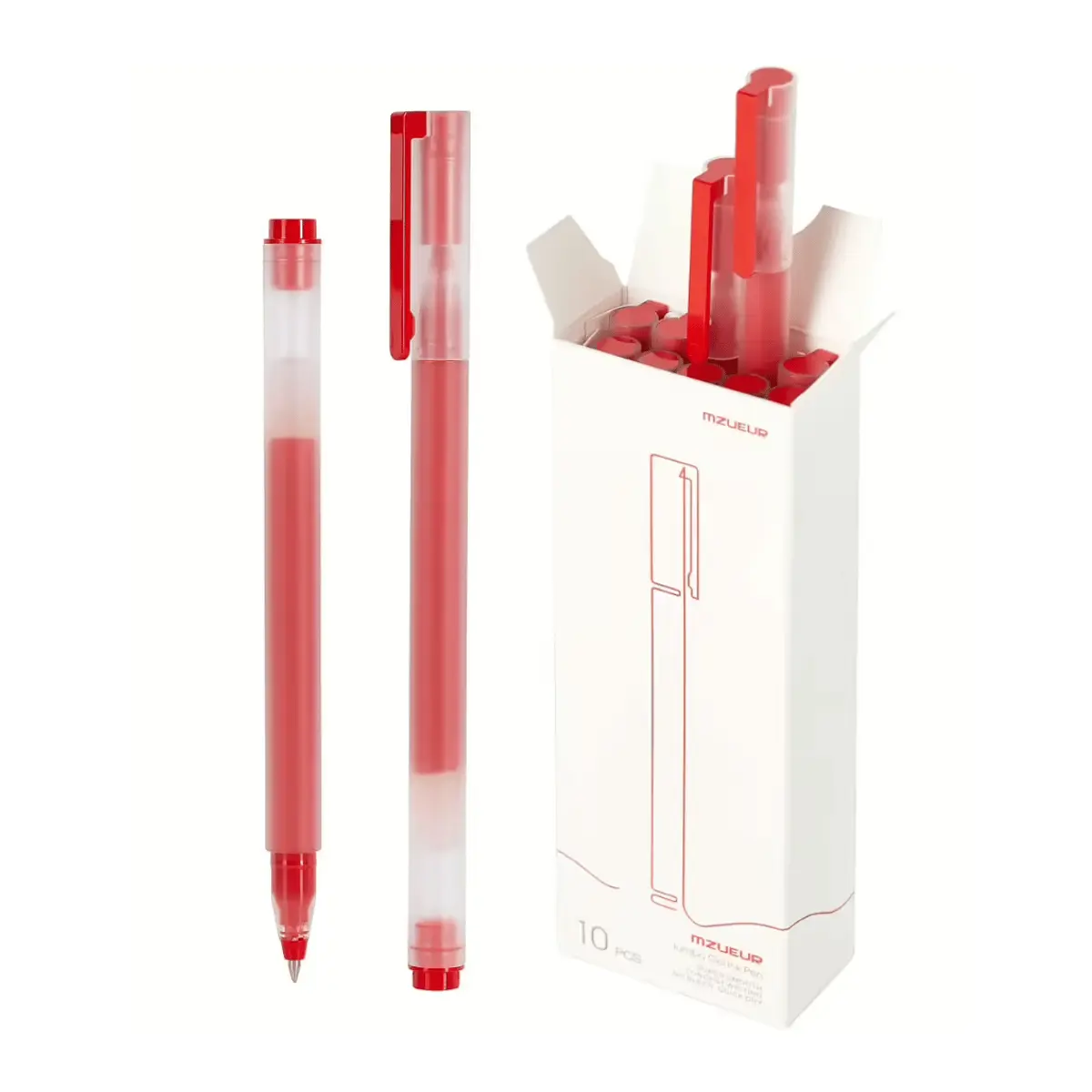 2 High-capacity Gel Pen (10-Pack) Red