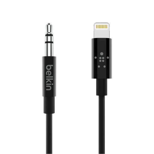 Cable Belkin Audio de 3,5 mm con Conector Lightning 0.9M Negro AV10172BT03-BLK