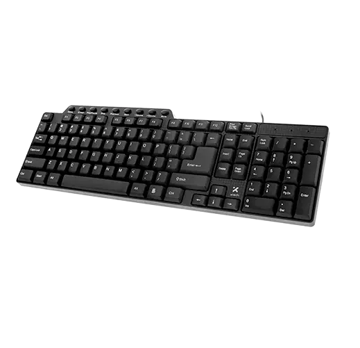 Teclado XTech Alámbrico USB-A Inglés Negro XTK-160E