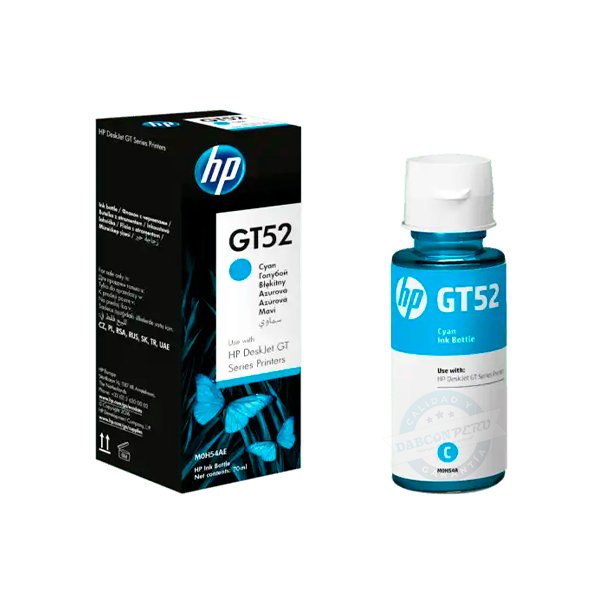 Botella de Tinta Cian HP GT52 70ml M0H54AL