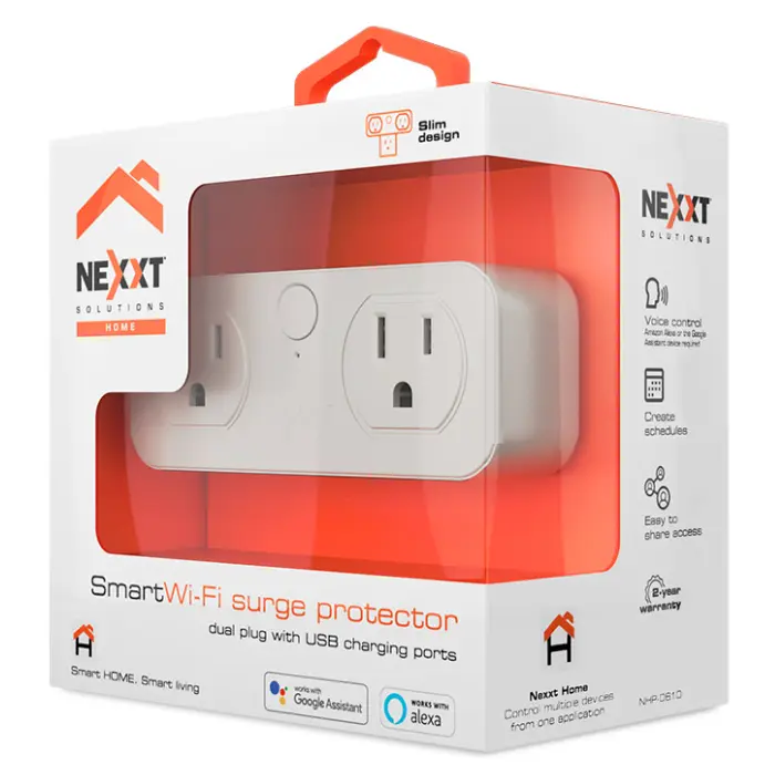 Enchufe Inteligente Nexxt Solutions Protector de Sobretensión Wi-Fi NHP-D610