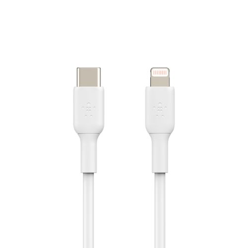 Cable Belkin USB-C Macho a Lightning Macho 1M Blanco CAA003bt1MWH