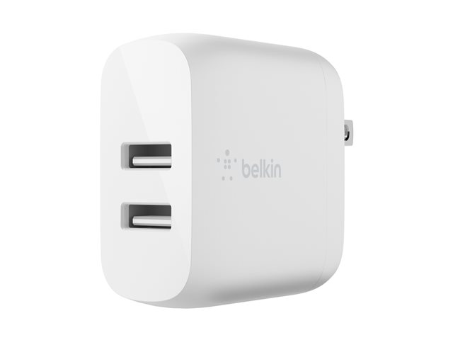 Adaptador de Corriente Belkin 2 Puertos USB-A de 24W WCB002dqWH
