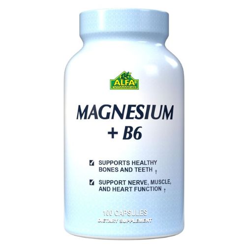 Suplemento Dietético Alfa Vitamins Magnesium + B6 100 Cápsulas 97-A