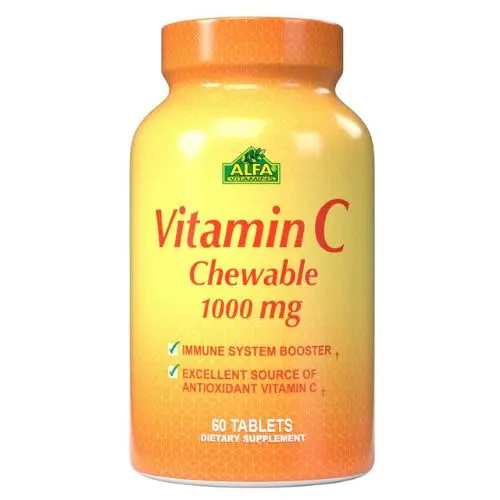Suplemento Nutricional Alfa Vitamins Vitamin C Chewable 1000mg 60 Tabletas 217-A