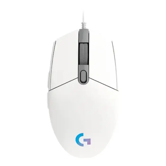 Mouse Logitech G203 LightSync Alámbrico USB-A 8.000DPI Blanco 910-005791