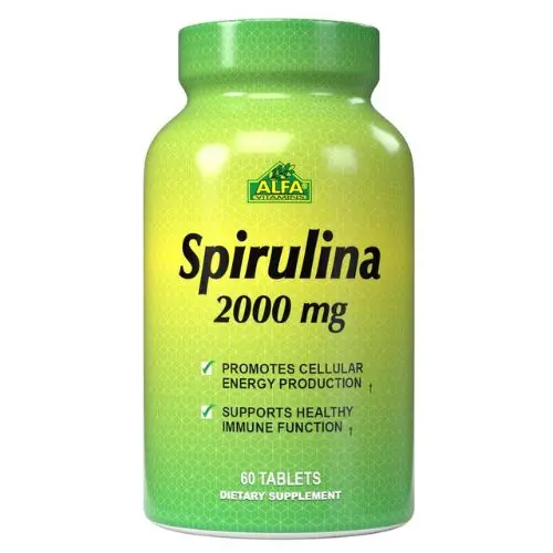 Suplemento Nutricional Alfa Vitamins Spirulina 2000mg 60 Tabletas 26-A