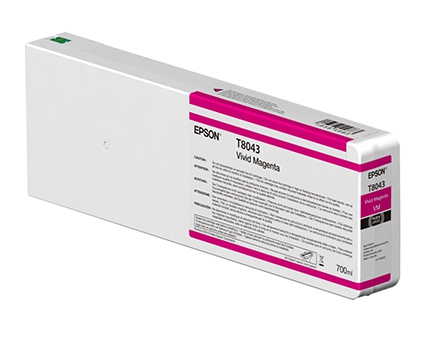 Cartucho de Tinta Magenta Vívido Epson UltraChrome HD T8043 700ml T804300
