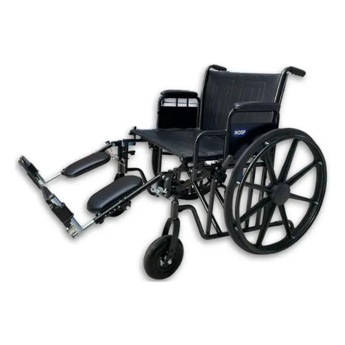 Silla de Ruedas HOSP 24″ Bariátrica Negra YJ-010