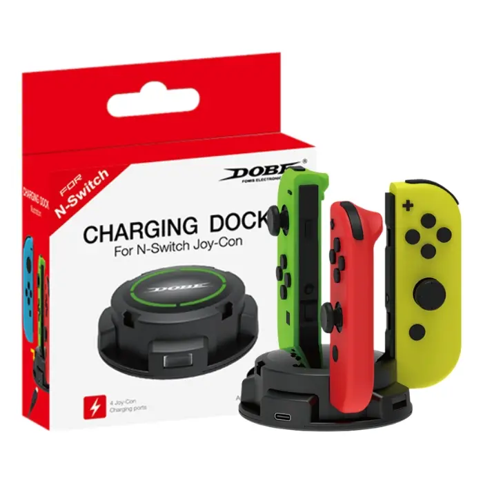 Base de Carga Dobe para Joy-Con Nintendo Switch Negra TNS-19183
