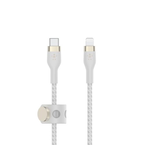 Cable Trenzado Belkin USB-C Macho a Lightning Macho 2M Blanco CAA011bt2MWH