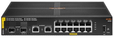 Switch Conmutador HPE 6000 Managed 12G 2SFP+ PoE+ 139W R8N89A