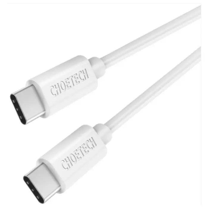 Cable de USB-C a USB-C Choetech PVC 1mt Negro CC0002-BK