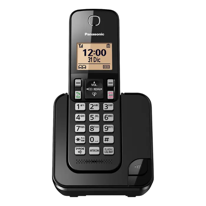Teléfono Inalámbrico Panasonic DECT LCD ID Llamada Negro KX-TGC350LAB