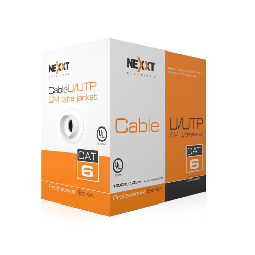 Cable U/UTP Nexxt Cat6 4 Pares Gris 305M AB356NXT31