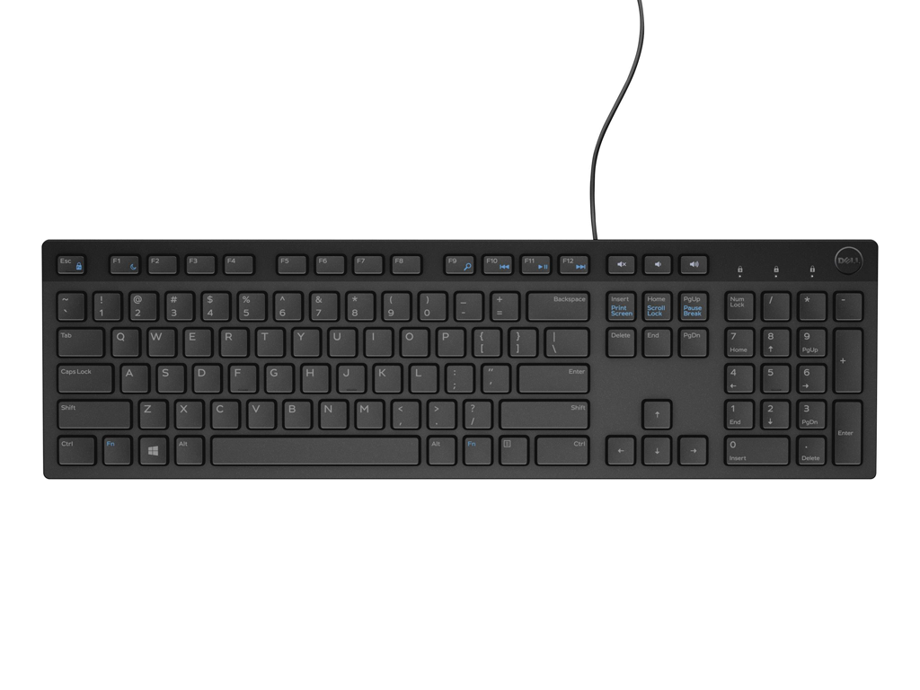 Teclado Dell KB216 USB Ingles Negro