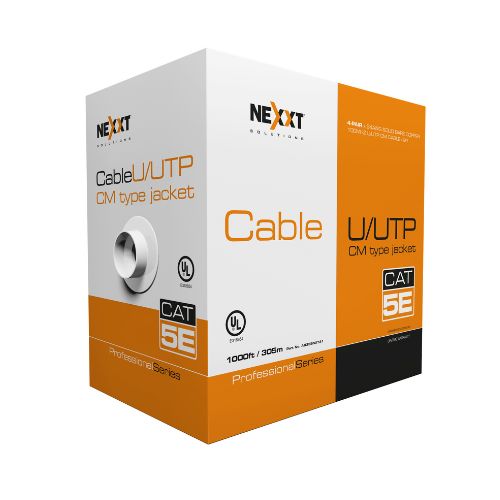 Cable U/UTP Nexxt Cat5e 4 Pares Gris 305M AB355NXT31