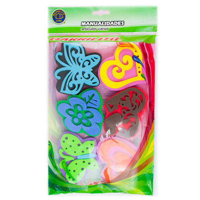 Set de Sellos Barrilito de Foamy varias formas FS038