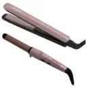Alisadora y Ondulador Remington con keratina-rosado