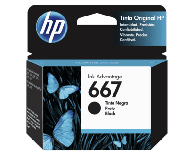 HP cartucho HP 667 negro 3YM79Al