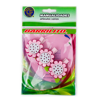 Clip de Madera Barrilito Fieltro Flores 3 piezas wclp3