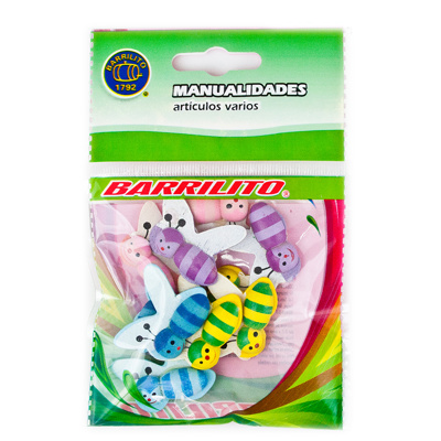 Calcomania de Madera Barrilito Abejas 10 piezas ws001