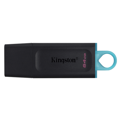 Memoria USB Kingston Data Traveler 3.2 DTX/64GB Negra/Turquesa