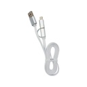 Cable Argom 2 en 1 Iphone Lighting Micro USB ARG-CB-0058