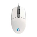 Mouse Alámbrico Logitech G203 LightSync Gaming RGB Blanco 910-005791