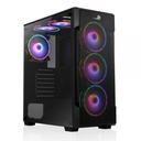 CASE GAMER X-LION H2-520 TEMPERED GLASS SIDE PANEL USB2.0*2 + USB3.0*1 + HD AUDIO + 3 FAN