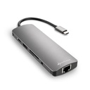 Adaptador SHARKOON USB 3.0 TYPE C COMBO GREY 4044951026739