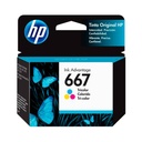 TINTA HP 667 TRICOLOR 3YM78AL