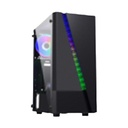 CASE GAMER EAGLE WARRIOR CG17AARA001C H430 BLACK TEMPERED GLASS RGB STRIP FRONT