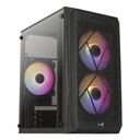 Case Gamer Aerocool Vidrio Templado FRGB 3X12CM 3.0X1 2.0X1 CS-107-A-BK-V2