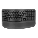 Teclado Mecanico Ergonómico Logitech Wave Keys Inalámbrico con Reposa Muñecas Negro 920-012278