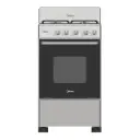 Cocina a Gas Midea 20" 4 Quemadores Hierro Fundido MGS20F0BKAGG-CA