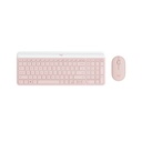 Combo Teclado y Mouse Inalámbrico Logitech MK470 Slim Rosado 920-011313