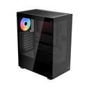 CASE GAMING AEROCOOL PIVOT-G-BK-V2 MEDIA TORRE PANEL DE VIDRIO TEMPLADO EN EL LATERAL Y EL FRENTE 1 VENTILADOR RGB NEGRO ACCM-E