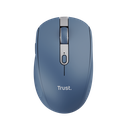 Trust mouse inalambrico recargable color azul silencioso - 24934