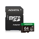 Memoria Micro SDXC Adata 64GB Speed Plus Con Adaptador UD64GUI3V30A2SP-RA1