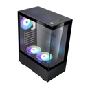 CASE GAMING X-LION HX-650 E010-166 PANEL LATERAL DE VIDRIO TEMPERADO +3. ABANICOS ARGB + 2X USB 2.0 + USB 3.0 + AUDIO HD +