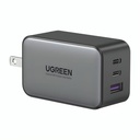 CARGADOR UGREEN CD244 2 PUERTOS USB-C Y 1 PUERTO USB-A CARGA RAPIDA 65W 10334