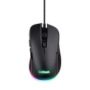 Trust mouse Eco GXT 923 YBAR color negro gaming resolución de 7200 ppp e iluminacion LED RGB - 24729