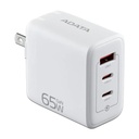 CARGADOR ADATA CHARGERU-0653-QCPDWH 65W 2 PUERTOS USB-C Y 1 PUERTO USB-A CARGA RAPIDA