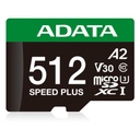 MEMORIA MICRO SDXC 512GB ADATA UD512GUI3V30A2SP-RA1 CLASE 10 180MB/S / 160MB/S