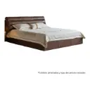 Cama Queen de Cuero Barcelona Design Antique Ebony Café Clara B61C-Q150-GBR