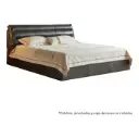 Cama Queen de Cuero Barcelona Design Antique Ebony Café Oscura B61C-Q150-MO