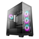 CASE DEEPCOOL CG580 AF TORRE MEDIA PLASTICO Y ACERO 3 ABANICOS LATERALES Y 1 ABANICO TRASERO R-CG580-BKADA4-G-1